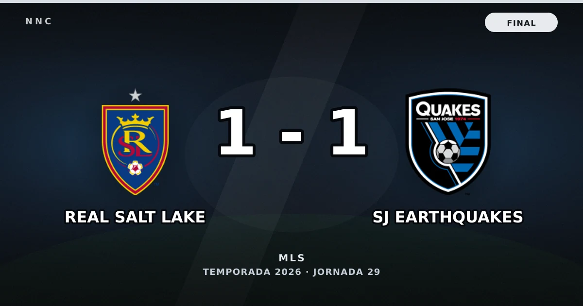 Real Salt Lake 1-1 SJ Earthquakes: resultado, goles y resumen del partido