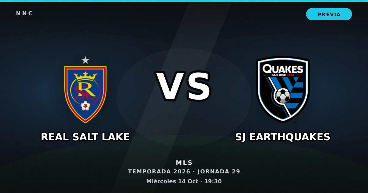 Real Salt Lake vs SJ Earthquakes: horario y previa de la Jornada 29