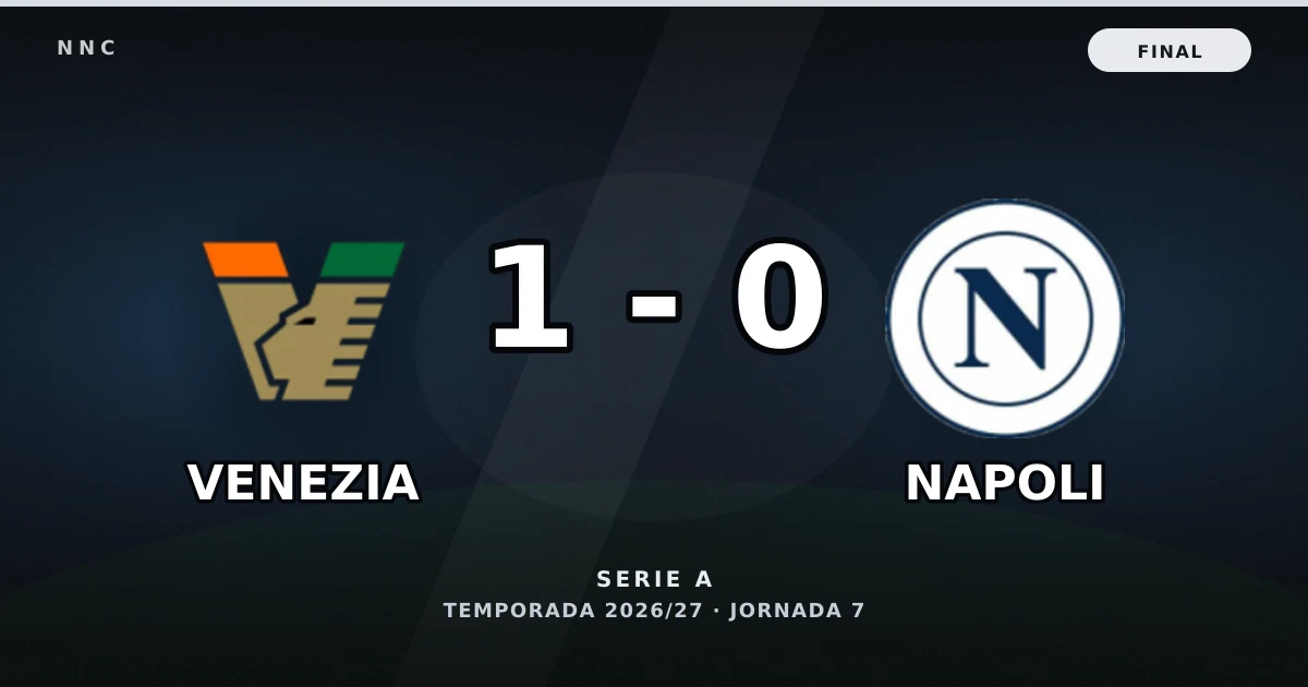 Venezia 1-0 Napoli: resultado, goles y resumen del partido
