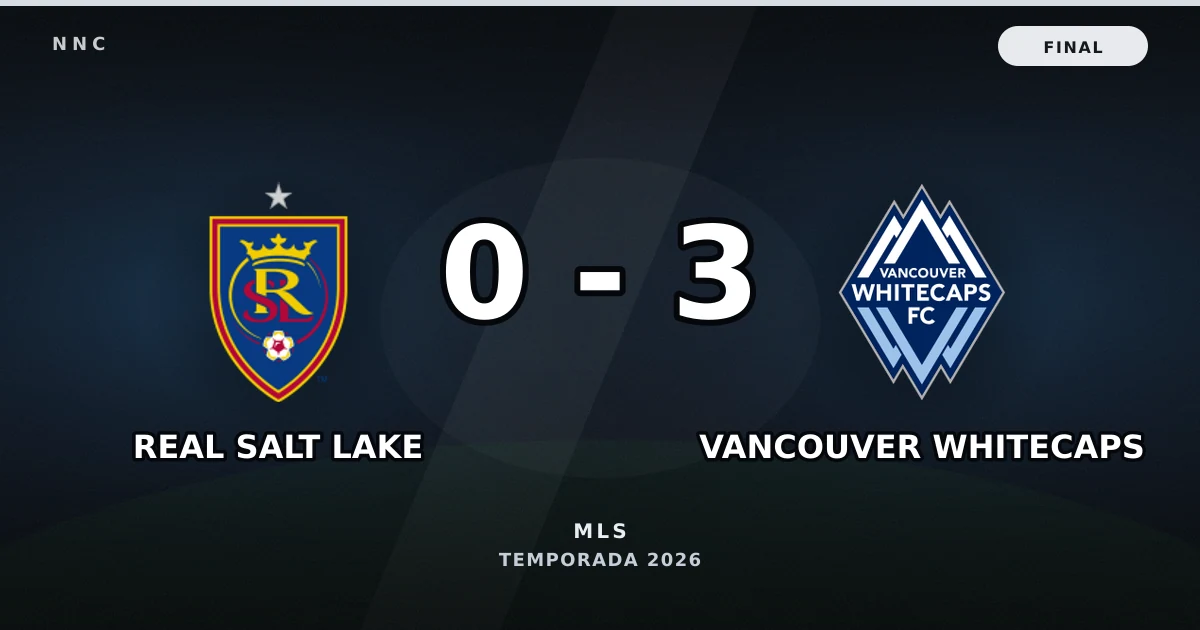 Real Salt Lake 0-3 Vancouver Whitecaps: resultado, goles y resumen del partido