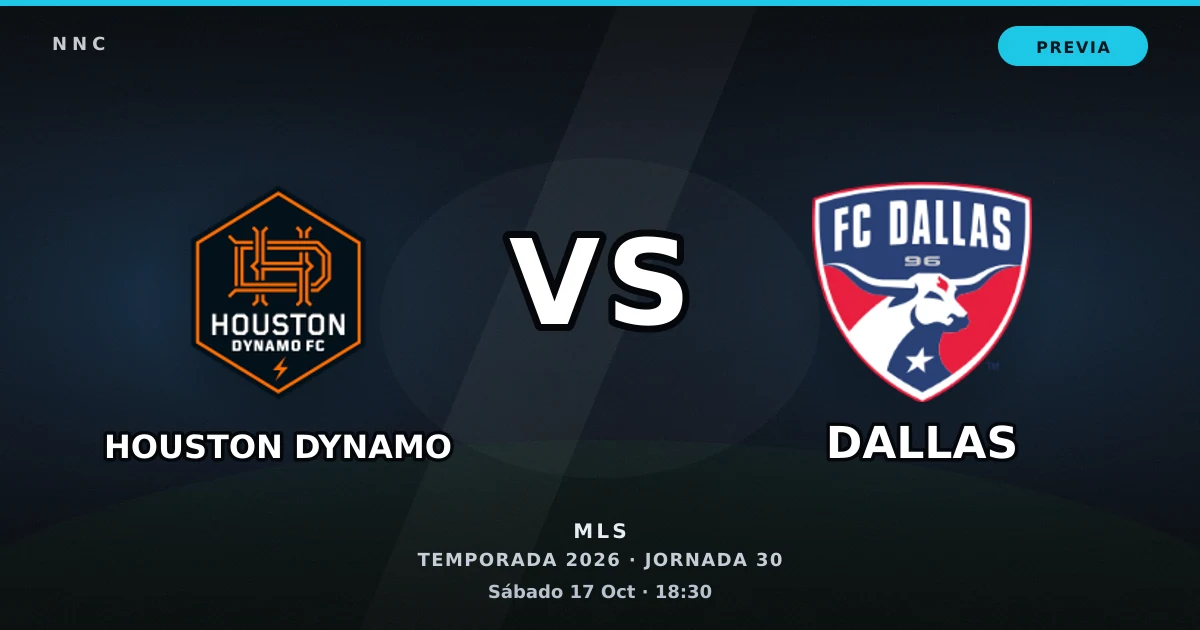 Houston Dynamo vs Dallas: horario y previa de la Jornada 30