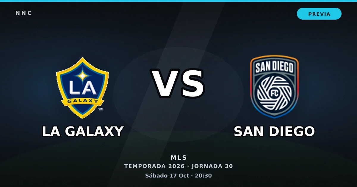 LA Galaxy vs San Diego: horario y previa de la Jornada 30