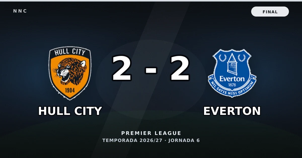 Hull City 2-2 Everton: resultado, goles y resumen del partido