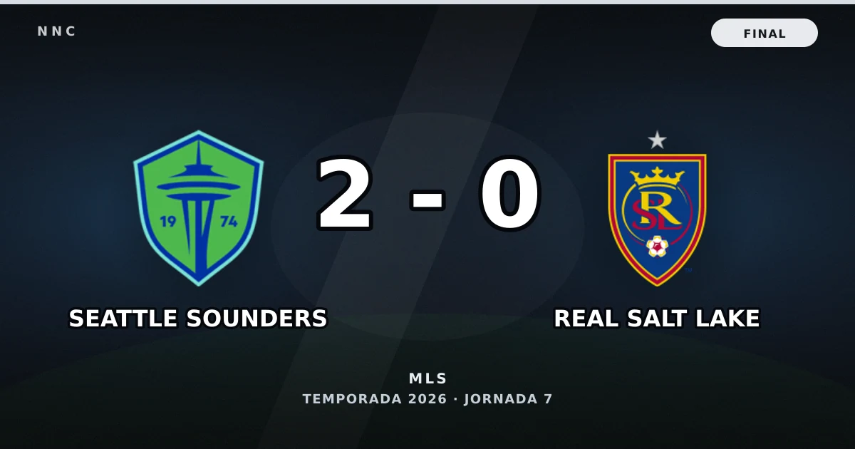 Seattle Sounders 2-0 Real Salt Lake: resultado, goles y resumen del partido