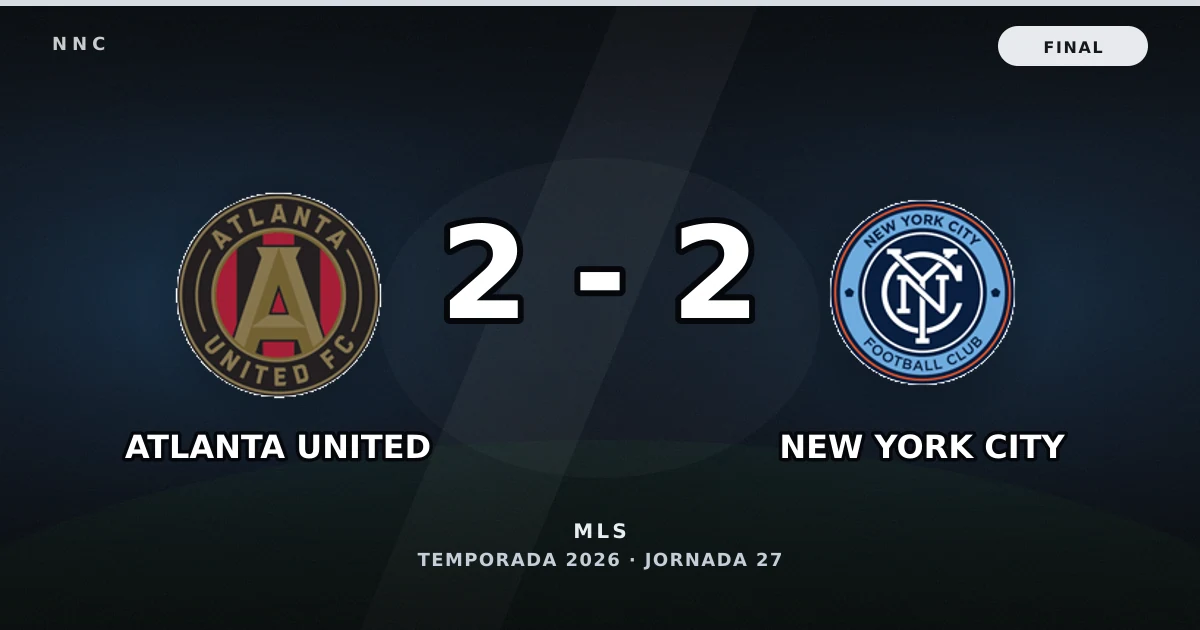 Atlanta United 2-2 New York City: resultado, goles y resumen del partido