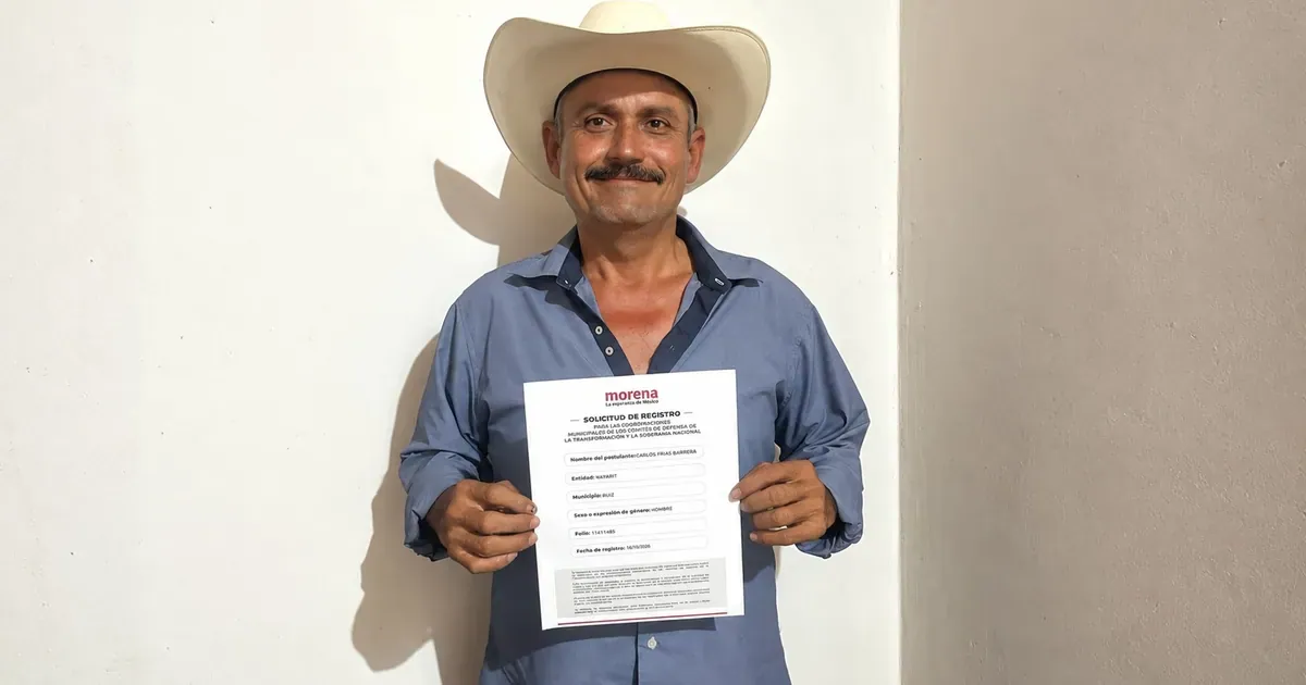 Carlos Frías se registra para coordinar Morena en Ruiz
