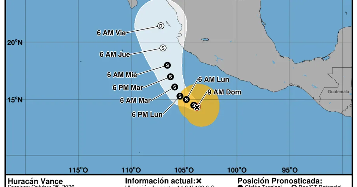Vance se debilita y corre su ruta mar adentro; seguirán lluvias en Jalisco