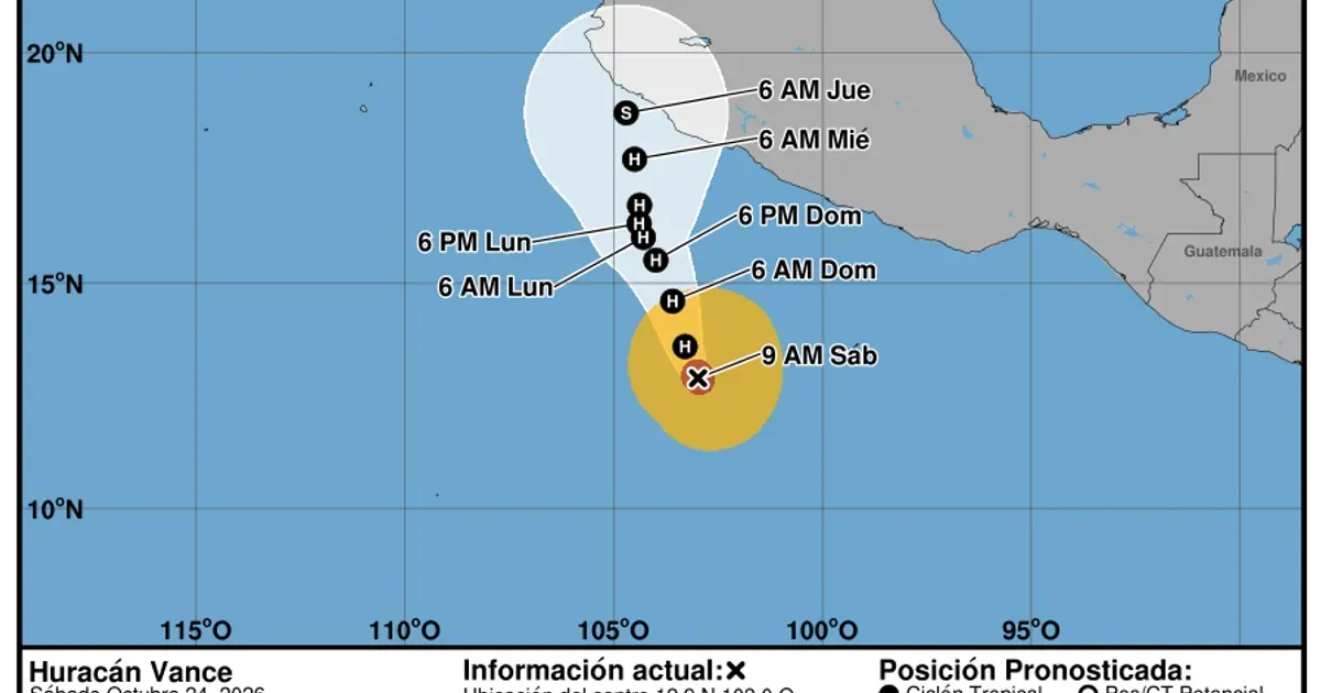 Huracán Vance se acerca lento a Jalisco; podrían emitir vigilancia
