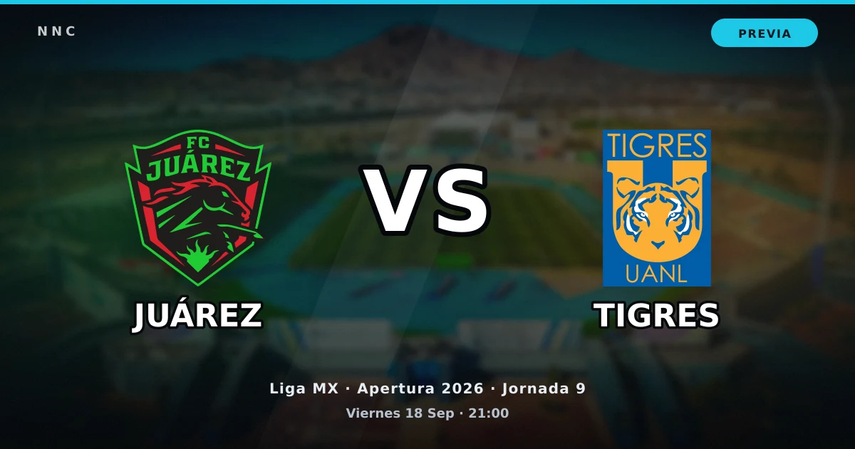 FC Juarez vs Tigres UANL: horario y previa de la Jornada 9 del Apertura 2026