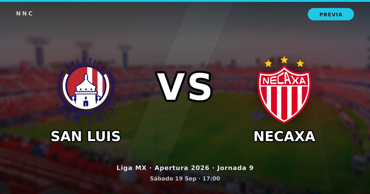 Atletico San Luis vs Necaxa: horario y previa de la Jornada 9 del Apertura 2026
