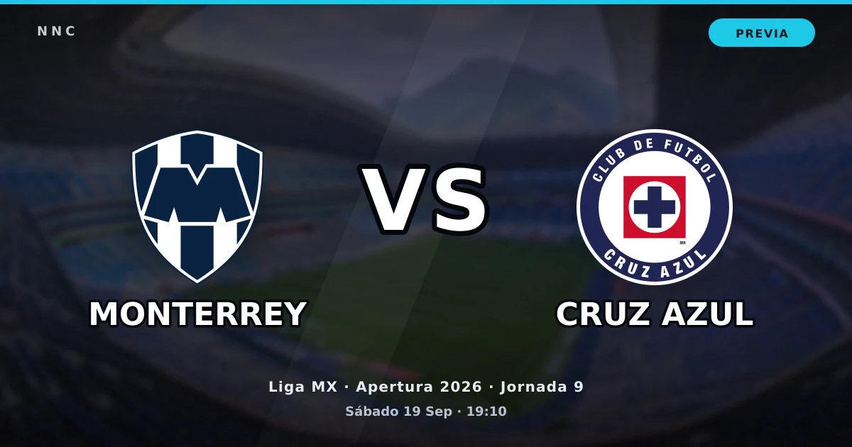 Monterrey vs Cruz Azul: horario y previa de la Jornada 9 del Apertura 2026