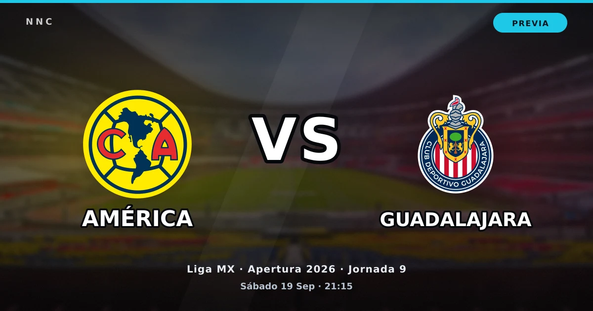 Club America vs Guadalajara Chivas: horario y previa de la Jornada 9 del Apertura 2026
