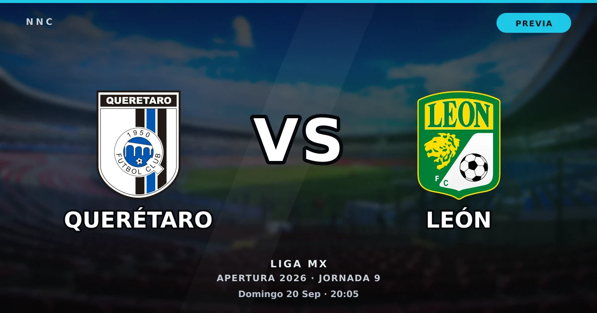 Club Queretaro vs Leon: horario y previa de la Jornada 9 del Apertura 2026