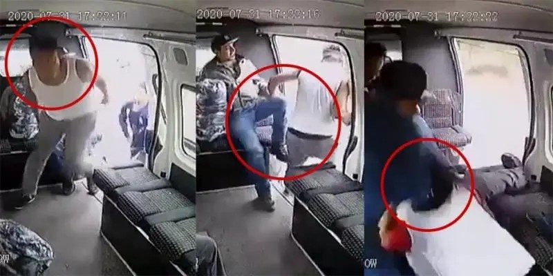 VIDEO: Pasajeros golpean a ratero de transporte público hasta dejarlo desnudo