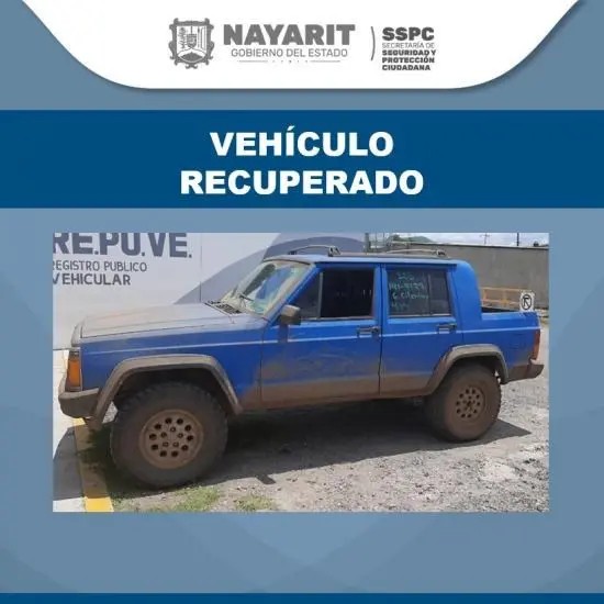 Recuperan  gran cherokee robada