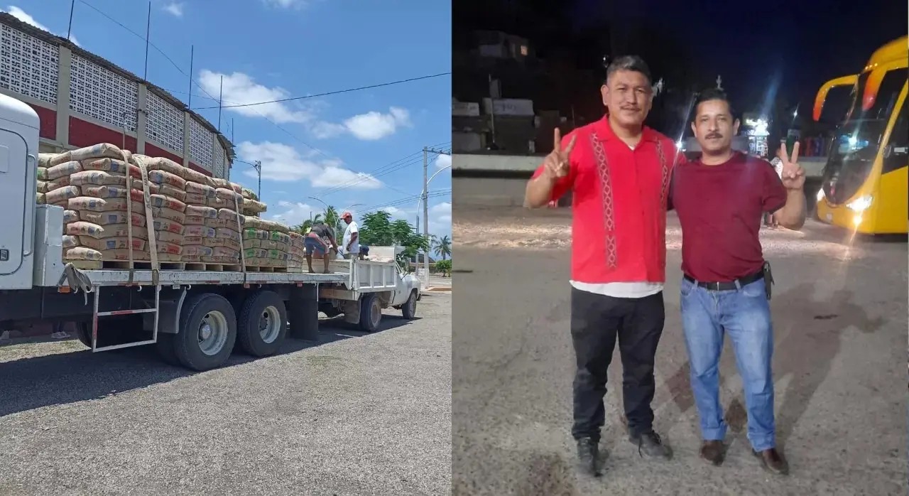 Entregan más apoyos de material para construcción