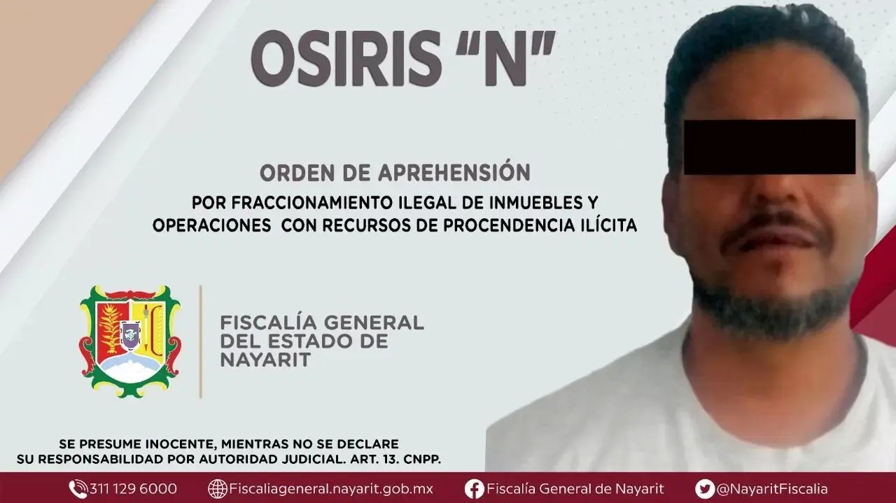 Se ejecuta nueva orden de aprehensión a osiris “n”