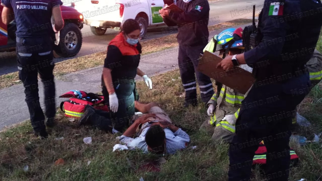 ¡otro accidente de motociclista!