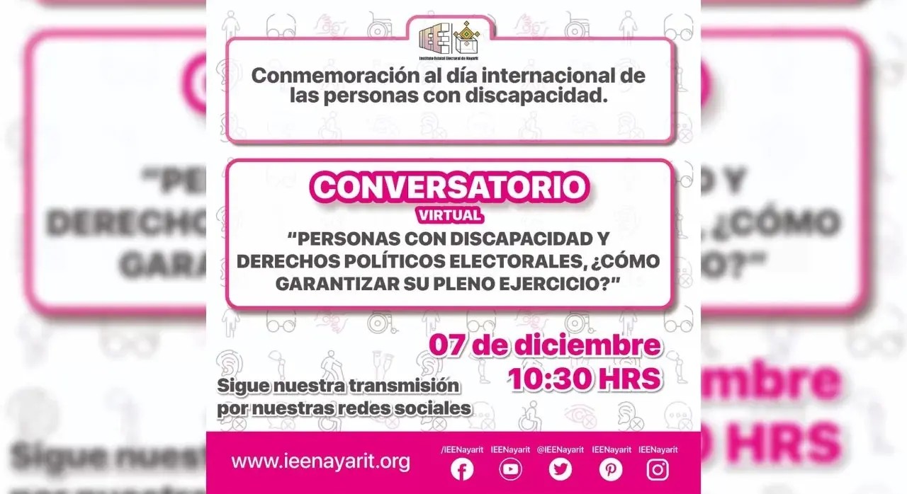 Conversatorio virtual \"Personas con discapacidad y derechos políticos electorales, ¿Cómo garantizar su pleno ejercicio?\"