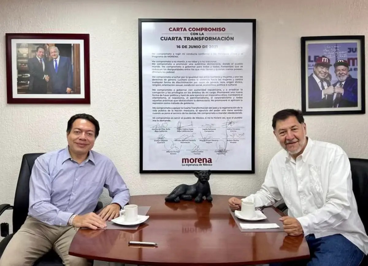 Se reúne Fernández Noroña con Mario Delgado