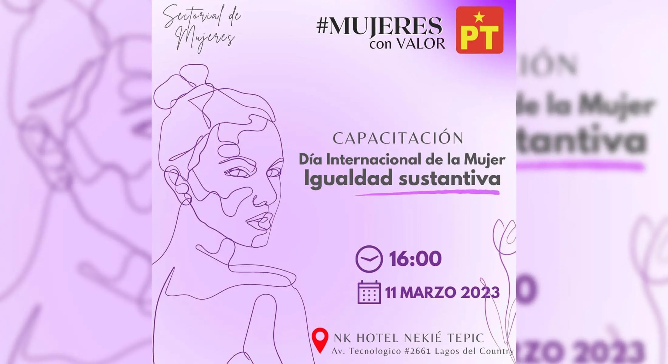 Invita PT a capacitación en el marco del \"Día internacional de la mujer igualdad sustantiva\"