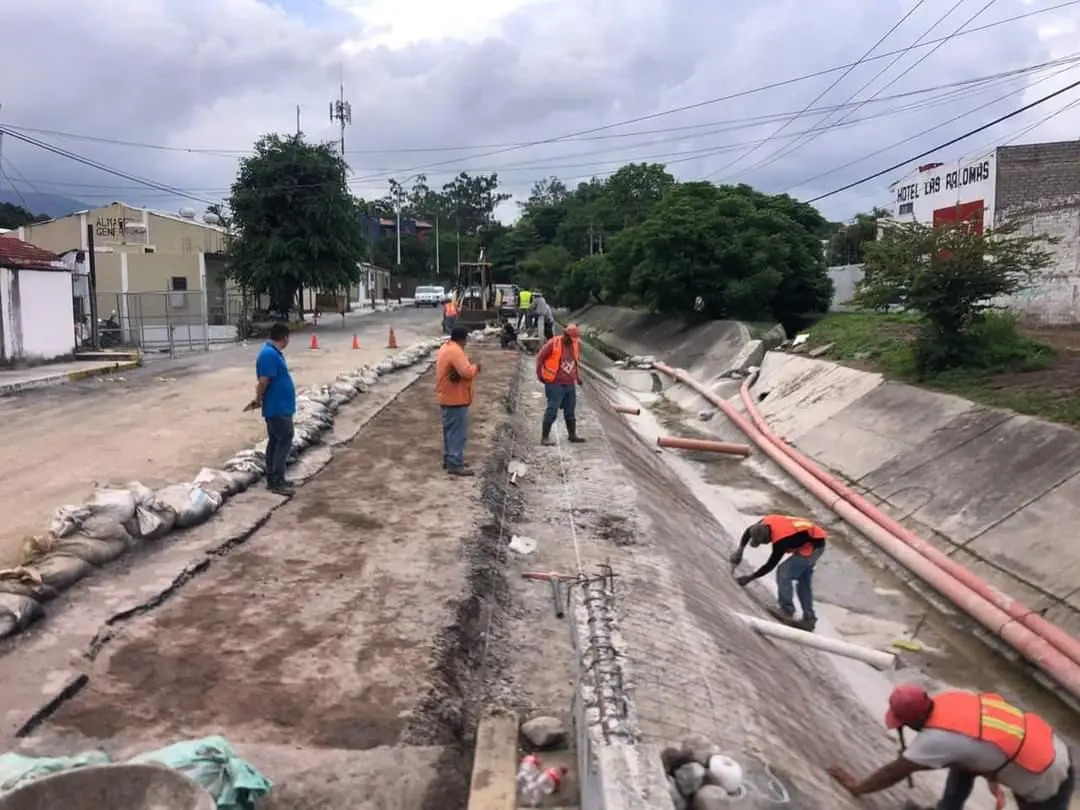 Avances significativos en la reparación del canal El Sabino en Tepic