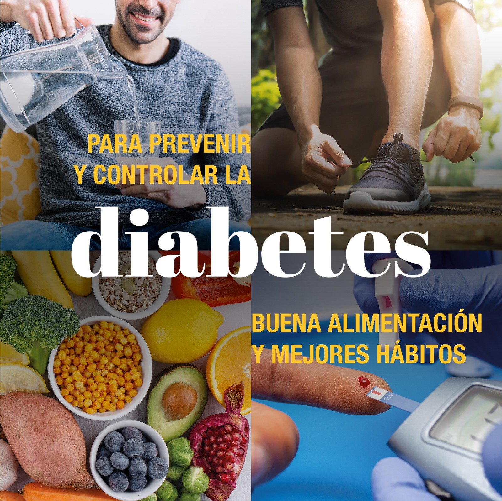 Buena alimentación y mejores hábitos ayudan a prevenir y controlar la diabetes