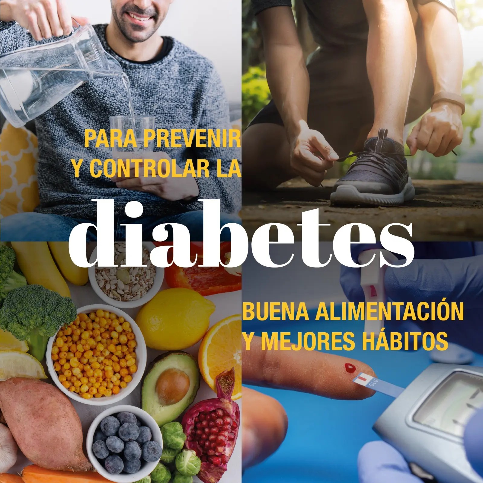 Buena alimentación y mejores hábitos ayudan a prevenir y controlar la diabetes