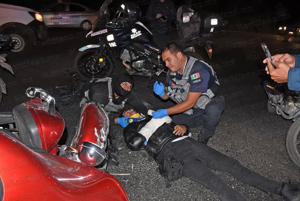 ¡Frenan en seco a la Harley!: Otro motociclista al hospital