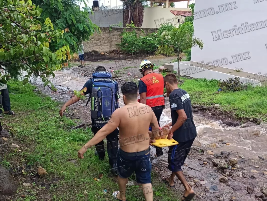 ¡arroyo tumbó una barda y aplastó a una persona!