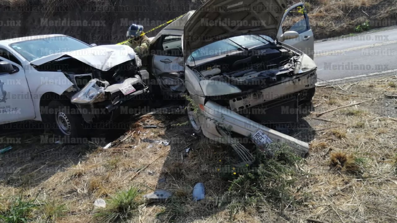 Cuatro heridos tras brutal choque en la México 15