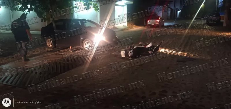 ¡chocó otro motociclista en la bobadilla!