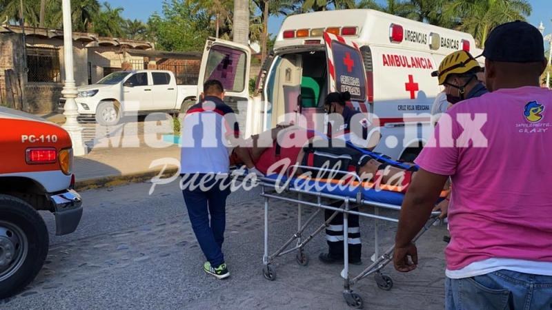 En san juan de abajo… ¡motociclista derrapa y termina hospitalizado!