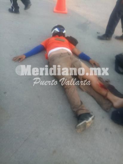 Sobre la carretera 544…  ¡motociclista  fracturado!