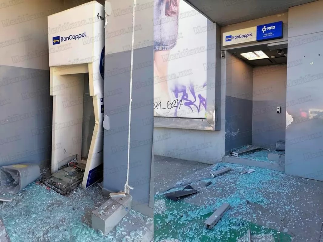 ¡Se llevaron puro fierro!: Roban cajero pero dejan el dinero