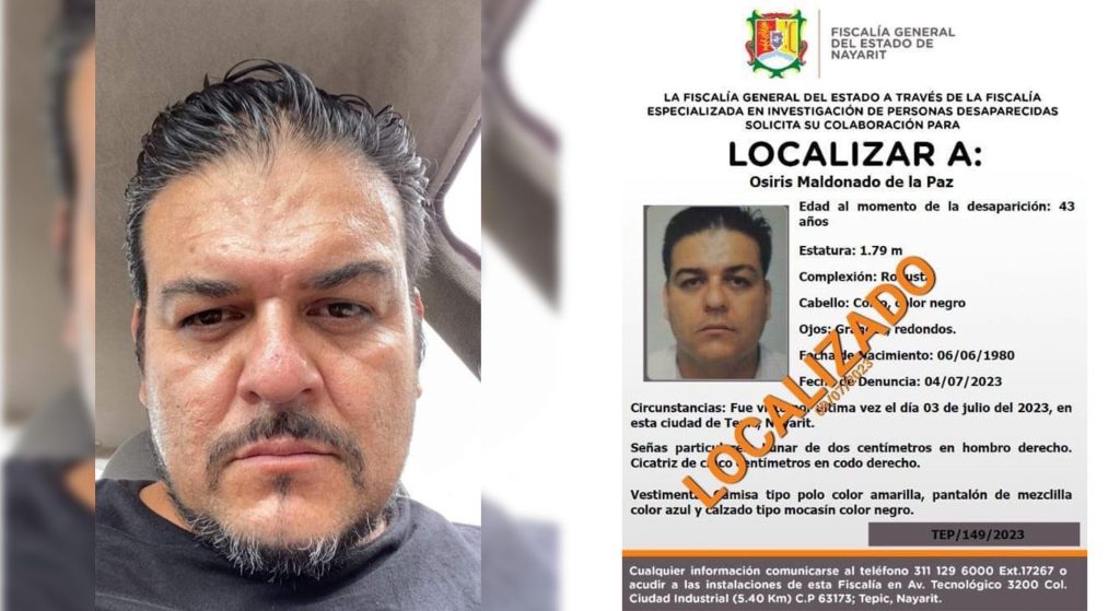 Localiza Fiscalía de Nayarit a Osiris Maldonado - Noticias de Nayarit - NNC.MX