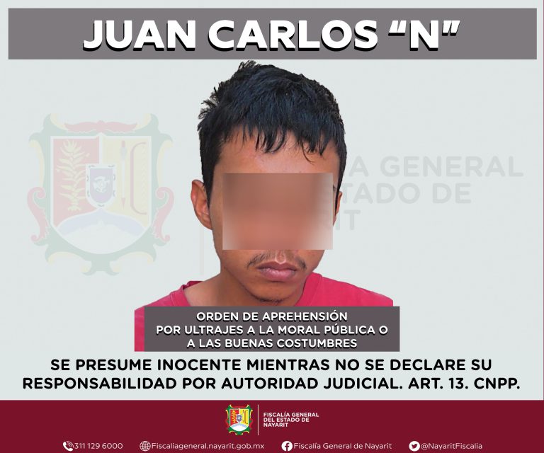 Se le ejecuta orden de aprehensión por ultrajes a la moral pública o a las buenas costumbres