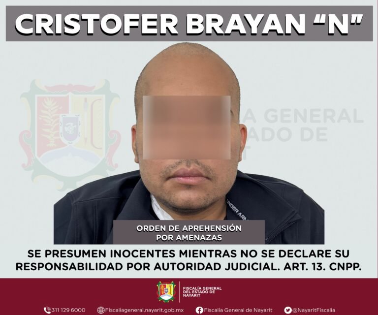 Capturado en bahía de banderas por el delito de amenazas