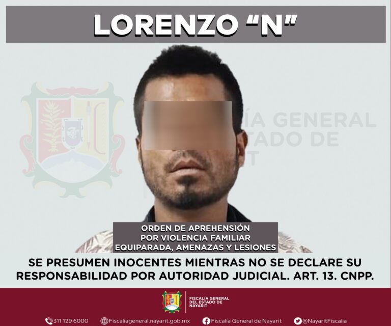 Aprehendido por violencia familiar equiparada, amenazas y lesiones